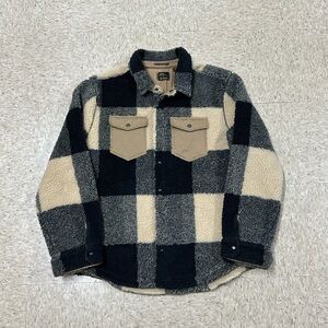 LL Bean x Todd Snyder Fleece Snap Hi-Pile Sherpa Plaid Jacket